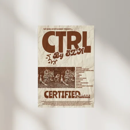 Poster Sza " Crtl Beige "