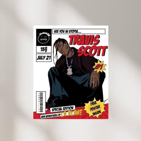 Poster Travis Scott " See you in Utopia"