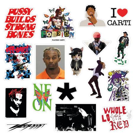 17 Stickers Playboi carti Pack 1
