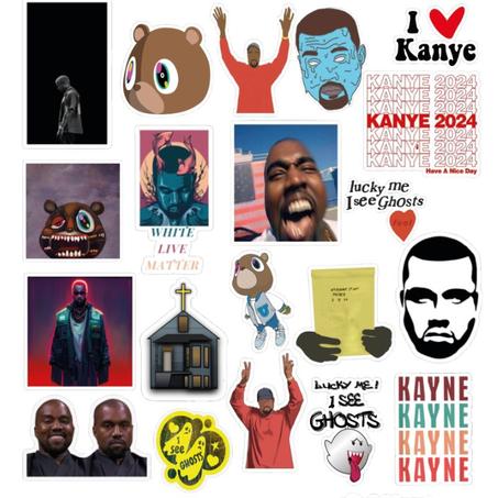 20 Stickers Kayne west