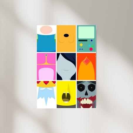 Poster Adventure Time " Character "