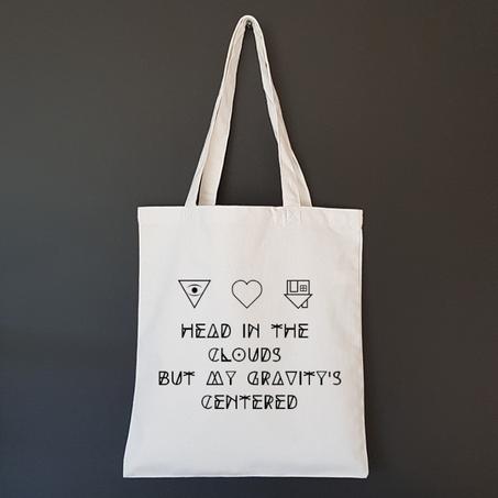 Tote bags The NBHD " HEAD IN THE CLOUDS BUT MY GRAVITY'S CENTERED"