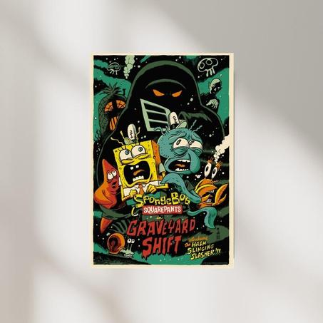 Poster Sponge Bob "Graveyard Shift"