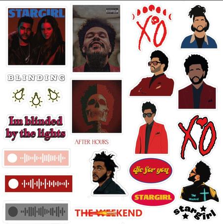 21 Stickers The weeknd Pack 2