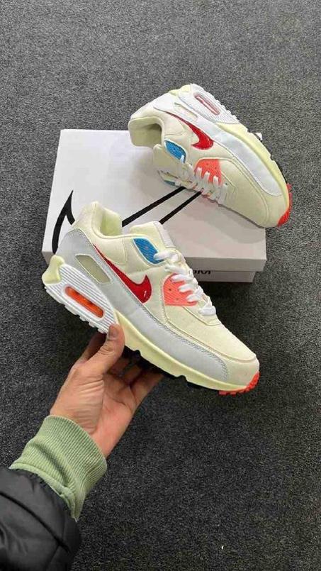 Air Max  90-blanche rouge