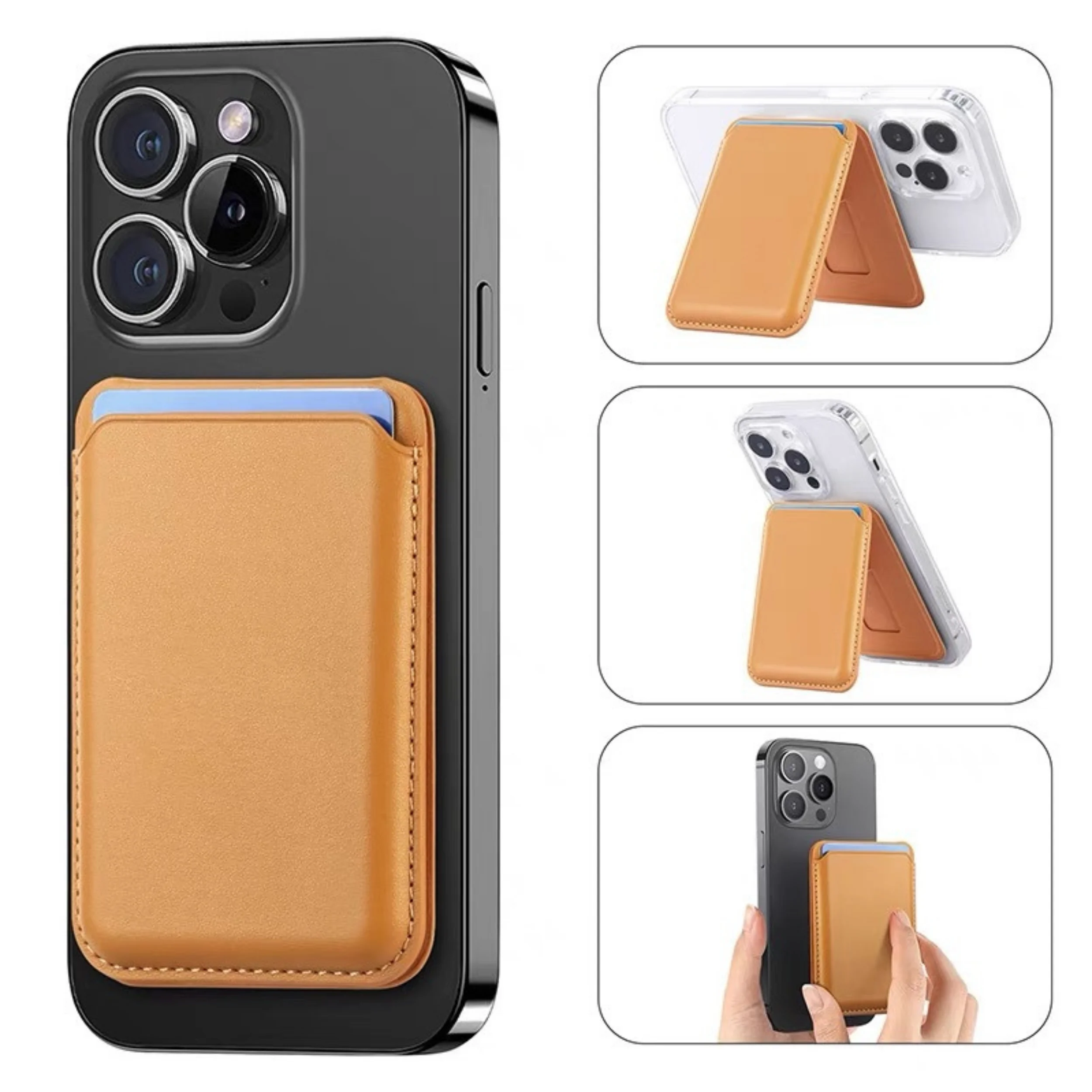 Portefeuille et Support Téléphone Magnétique – Pour iPhone et Tous Smartphones