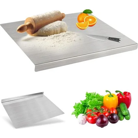 Planche à découper en acier inoxydable avec revêtement antidérapant et surface résistante à l'usure (42cm*30cm)  CMR