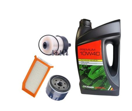 HUILE MOTEUR PACK VIDANGE-DACIA - RENAULT CLIO4. 5LITRE HUILE MADE IN BELGIQUE + FILTRE A HUILE + FILTRE A AIR + FILTRE A GASOIL