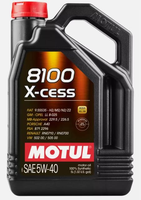 Huile MOTUL 8100 X-Clean - 5W40 - 5 litre Original