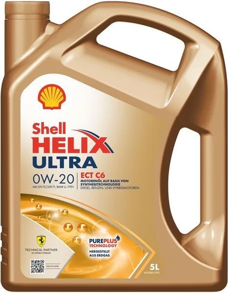0W20 SHELL ULTRA ECT C6  HUILE MOTEUR 5LITRE