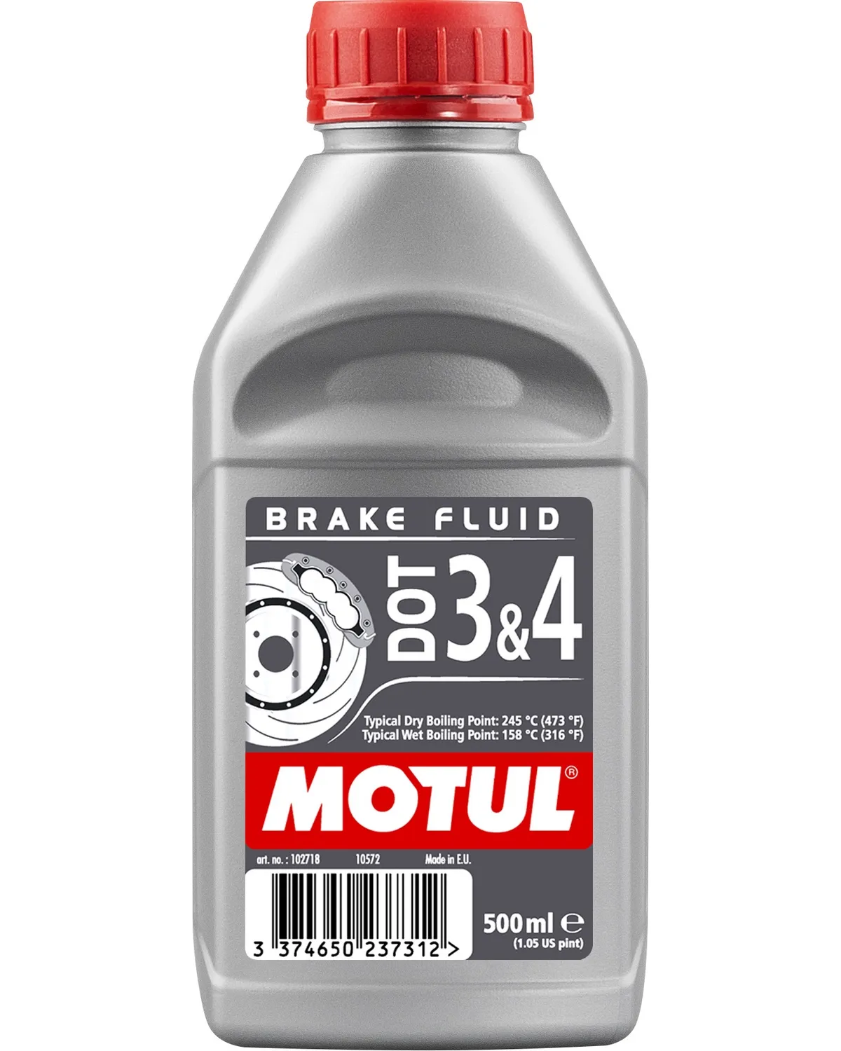 LIQUIDE DE FREIN DOT 3 & 4 BRAKE FLUID 500ML MOTUL