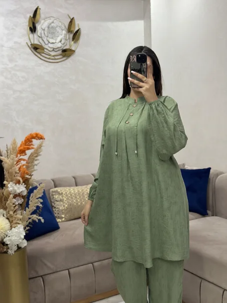 ✨ أنصوبل أنيق وراقي 💙🤍 ستايل محتشم، مريح وكيعطيك لوك chic فكل وقت 👌