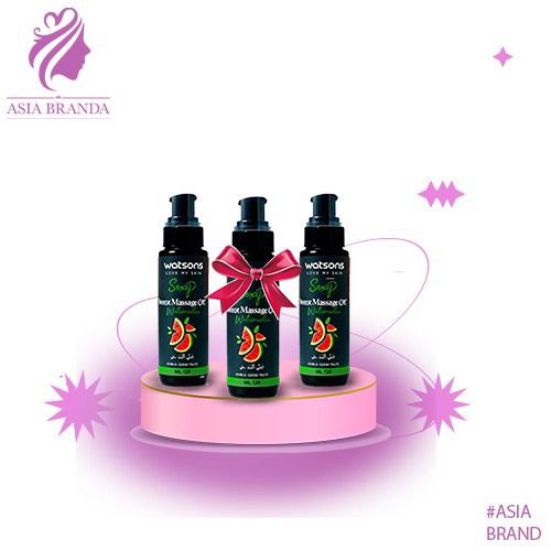 عرض زيت مساج قابل للتذوق  Watsons Hot Massage Oil {BUY 2 GET 1 FREE}✨ 🔥🍓
