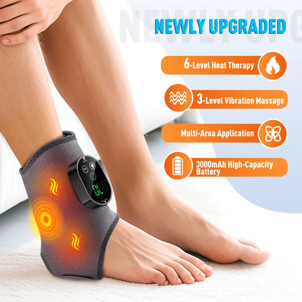 Masseur 4-en-1 pour Pied, Cheville, Mollet & Bras – Chauffant + Vibrant