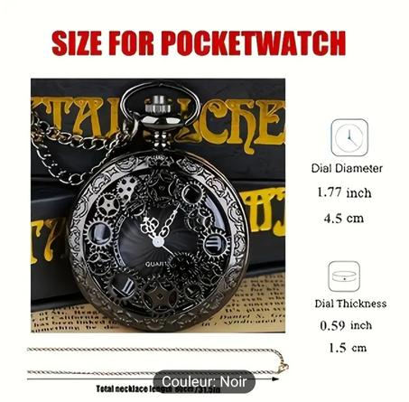 MONTRE DE POCHE À QUARTZ