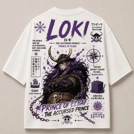 Oversized T-Shirt -Loki ( blanc )