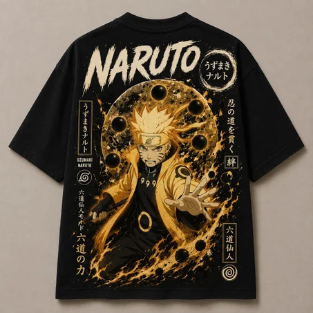 Oversized T-Shirt - Naruto ( Noir )