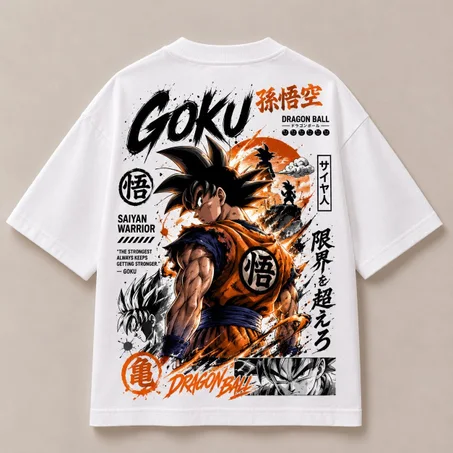 Oversized T-Shirt - Goku ( blanc )