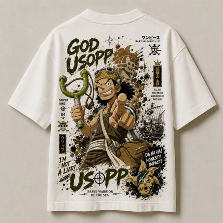 Oversized T-Shirt - Usopp ( blanc )