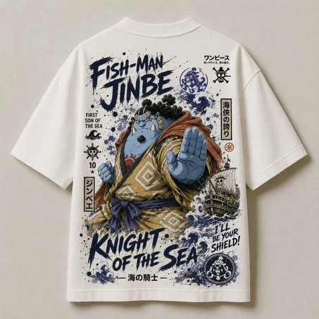 Oversized T-Shirt -Jinbe ( blanc )