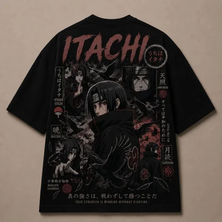Oversized T-Shirt - Itachi ( Noir )