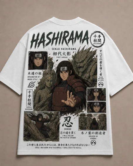 Oversized T-Shirt - Hashirama ( Blanc )