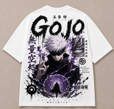 Oversized T-Shirt - Gojo ( Blanc )