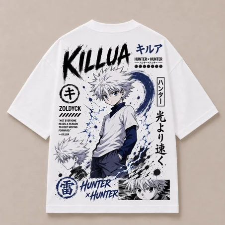 Oversized T-Shirt - Killua ( blanc )