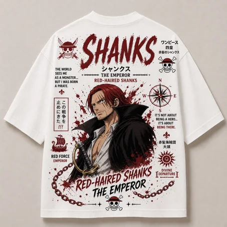 Oversized T-Shirt - Shanks ( blanc )
