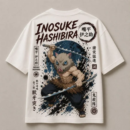 Oversized T-Shirt - Inosuke ( Blanc )