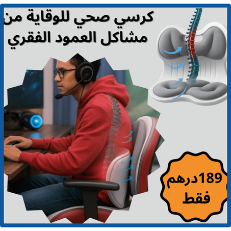 كرسي صحي لحماية ظهرك والوقاية من آلام الظهر
