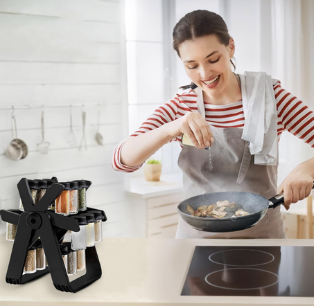 منظم البهارات الدوّار – ترتيب وأناقة في مطبخك