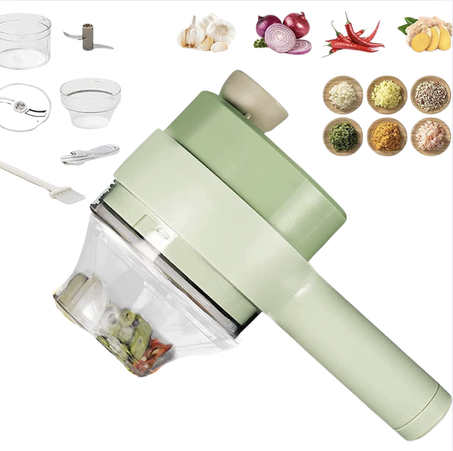 ! قطّاع الخضار الكهربائي 4 في 1 – سهل، سريع، ولاسلكي