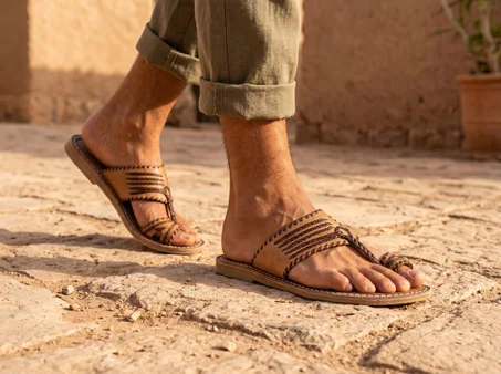Authentic Moroccan leather sandals – luxury handcrafted design