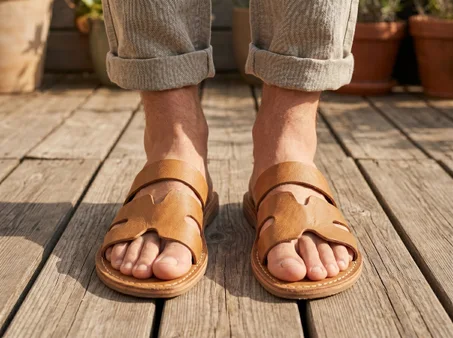 “Fes” leather sandal – timeless design heritage and modern comfort.