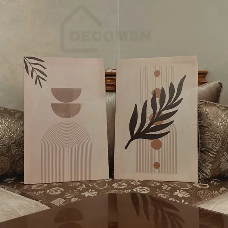 2 Tableaux d'art géométrique minimaliste