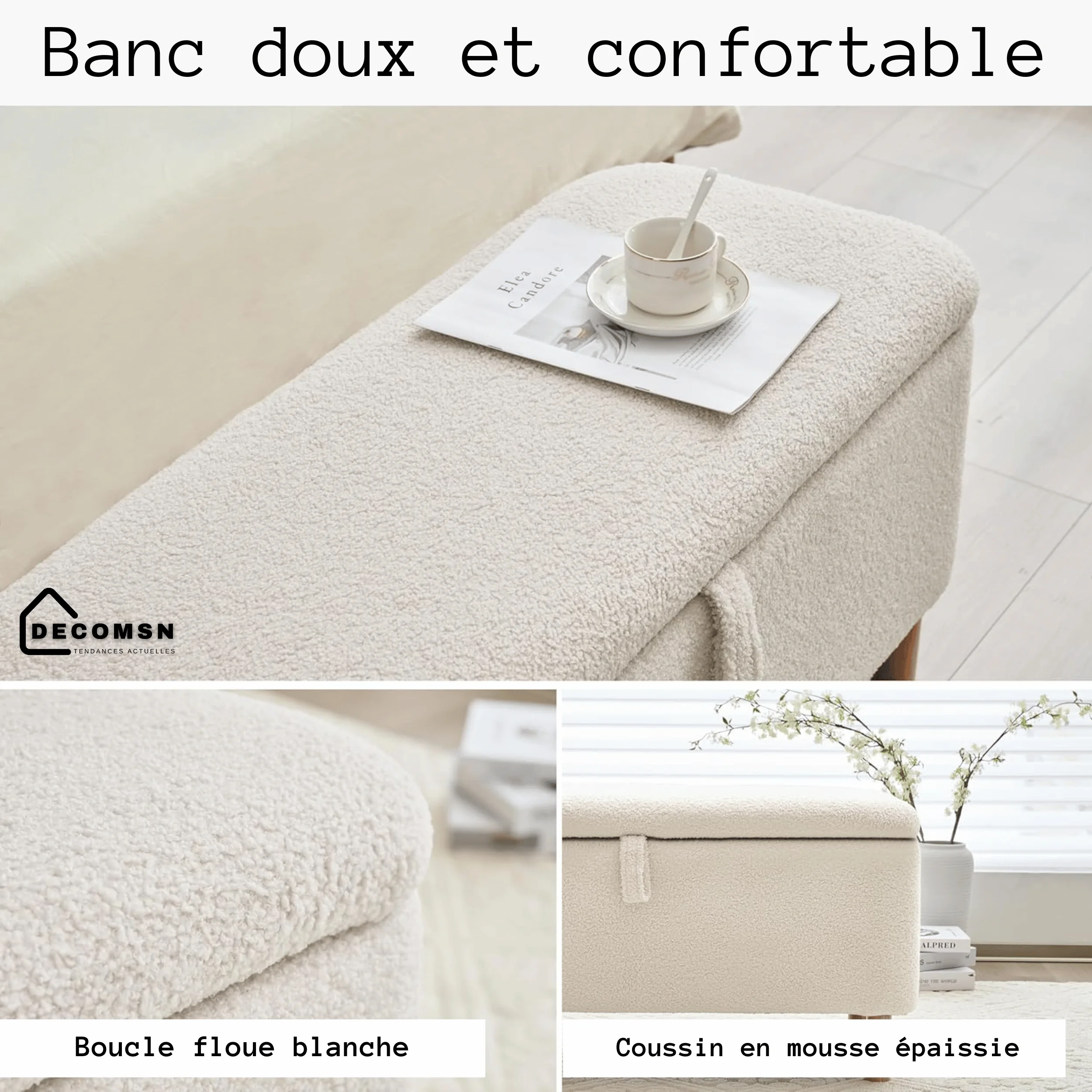 Banc ottoman de rangement