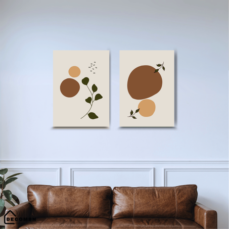 2 Tableaux d'art géométrique minimaliste