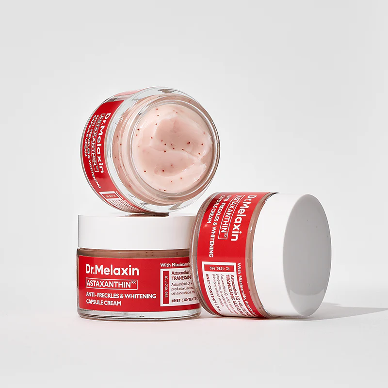 Dr.Melaxin Astaxanthin Anti-Freckles & Whitening Capsule Cream د. ميلكسين  كريم كبسولات الأستازانتين لتفتيح البشرة وتقليل البقع الداكنة