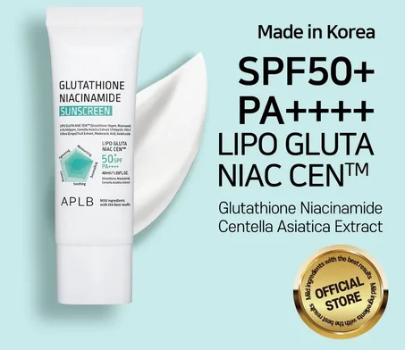 APLB Glutathione Niacinamide Sunscreen APLB  واقي الشمس بالجلوتاثيون والنياسيناميد