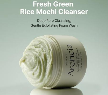 Arencia Fresh Green Rice Mochi Cleanser منظف أرينسيا موتشي بالأرز الأخضر الطازج