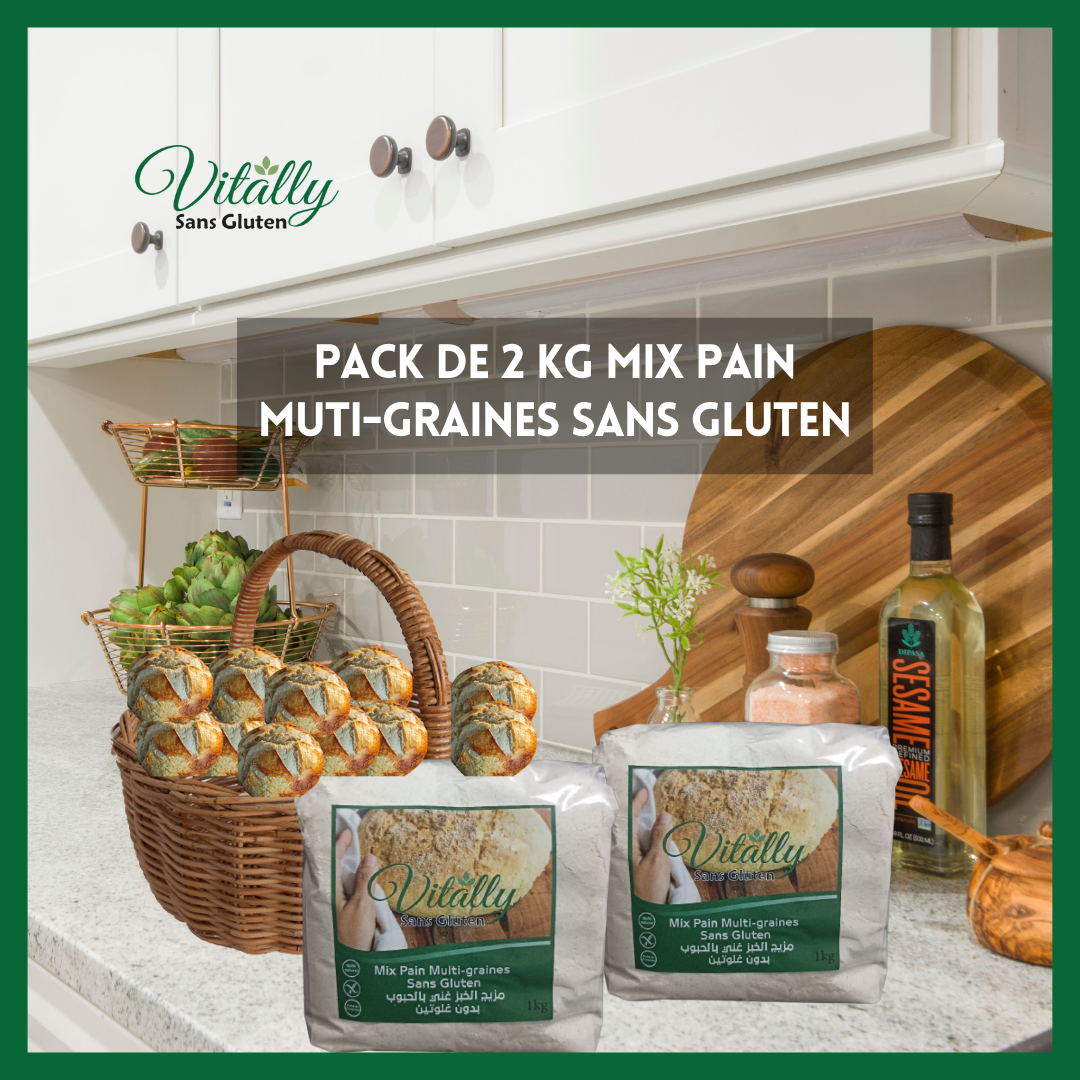 Mix Pain Multi-graines Sans Gluten 1KG   مزيج الخبز غني بالحبوب بدون غلوتين