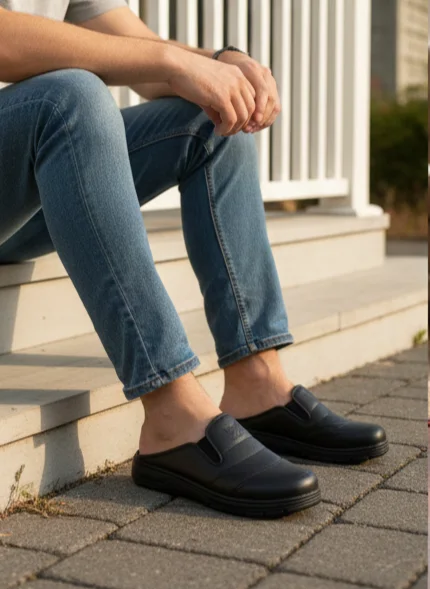 صابو حذاء رجالي ممتاز من الجلد الحقيقي ، مريح و طبي سوميلا مخيطة