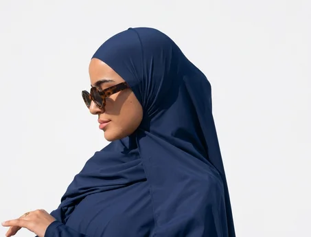 🌑 Swim Hijab Nuit — Bleu nuit