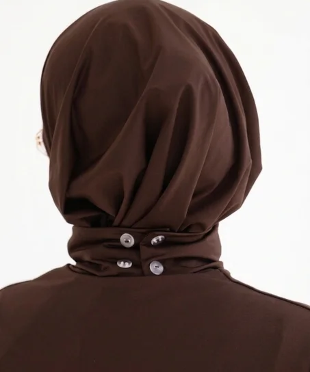 Button hijab Marron Chocolat 🍫