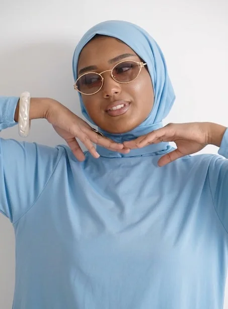 Button Hijab Bleu Ciel ☁️