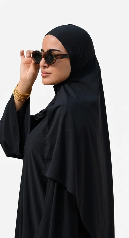 🖤 Swim Hijab Onyx — Noir