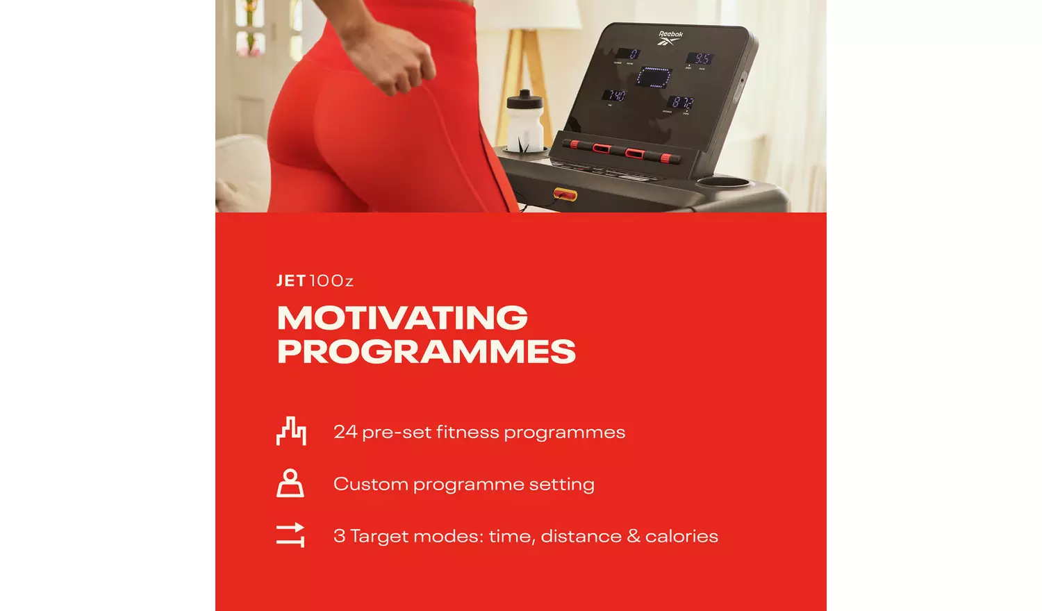 Reebok Jet 100z Folding Treadmill with Connected Fitness