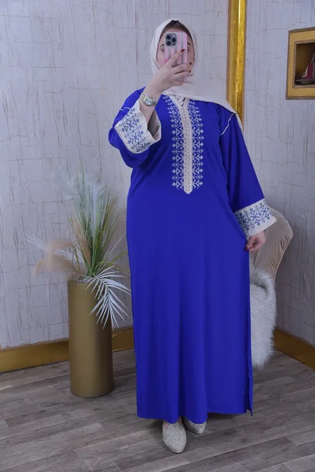 جلابة "الأناقة العصرية" بلمسة مغربية أصيلة ✨وشال متناسق