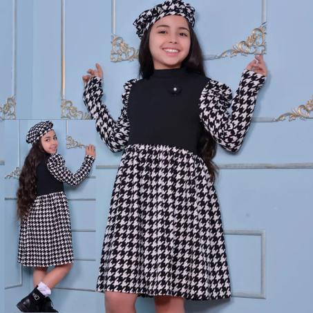 robe noir fleur
